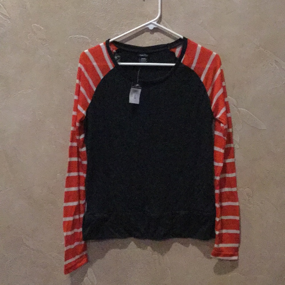 NWT navy blue, red, and white light L/S shirt